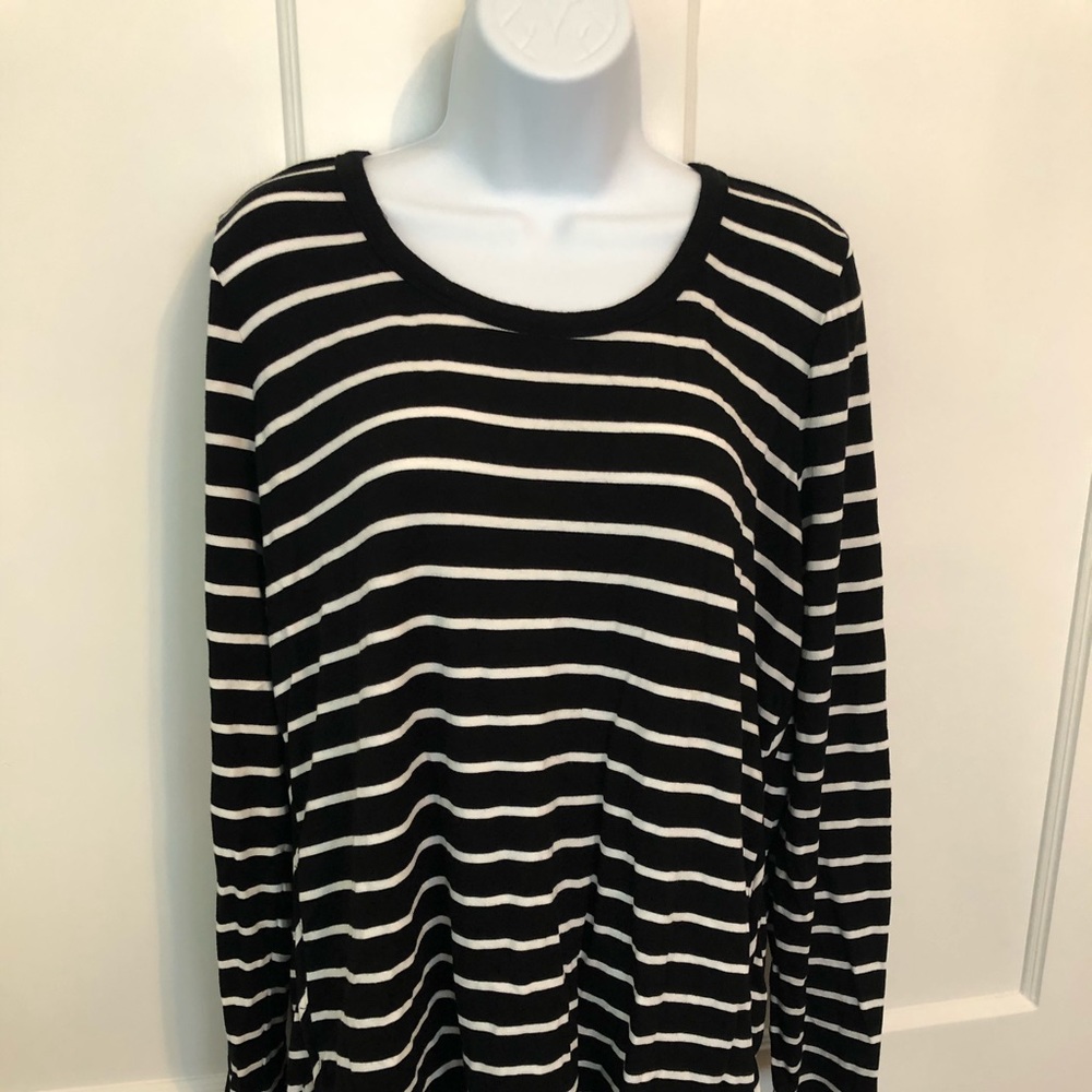 Mixed Print Stripe Plaid Top